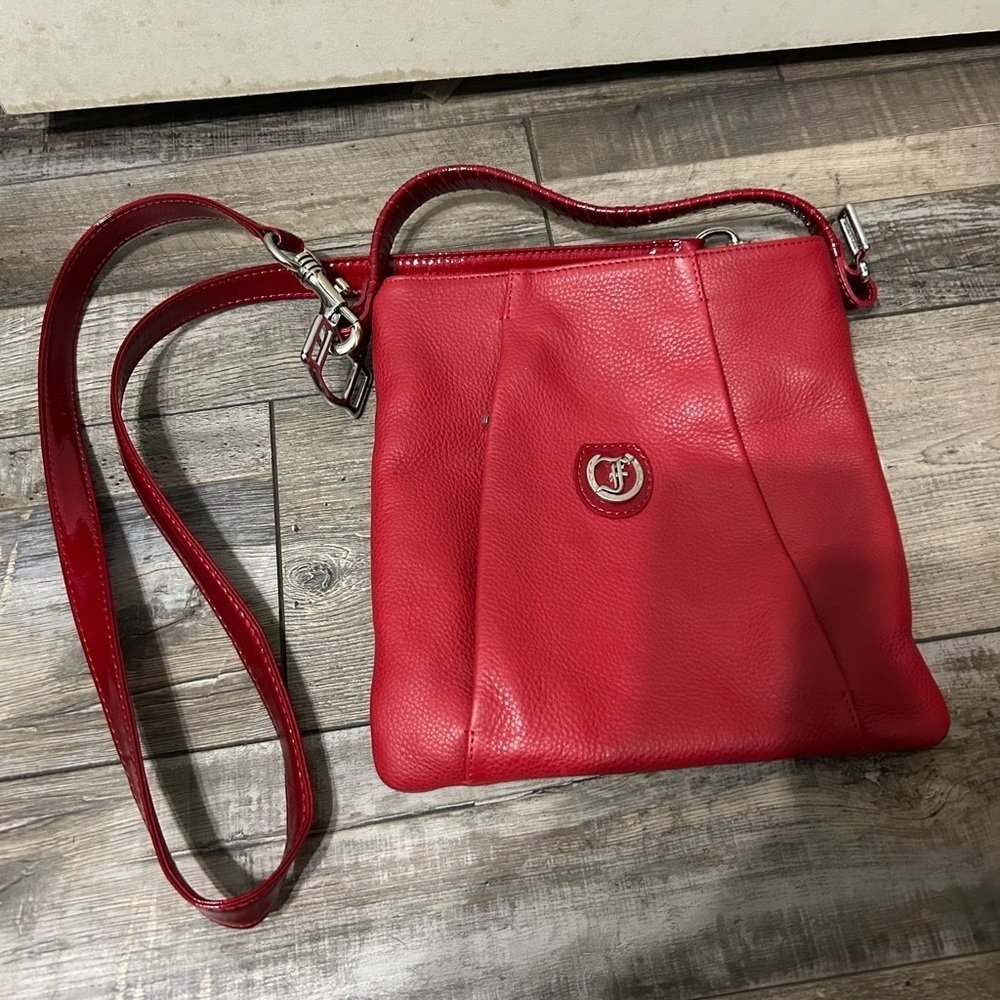 Freedman Harness Canada Red Leather Crossbody Bag purse